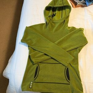Melanzana Olive Green Hooded Sweater